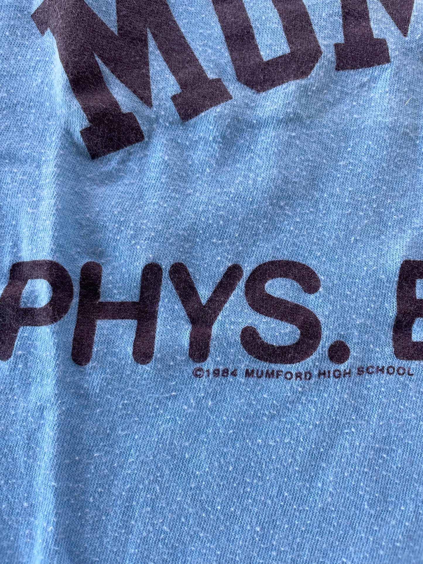 1984 Mumford Phys. Ed. Dept. Tee