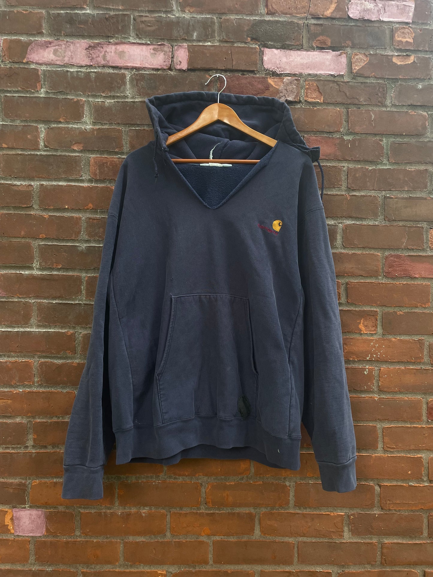 80s Thrashed Carhartt Rugged Wear Hoodie