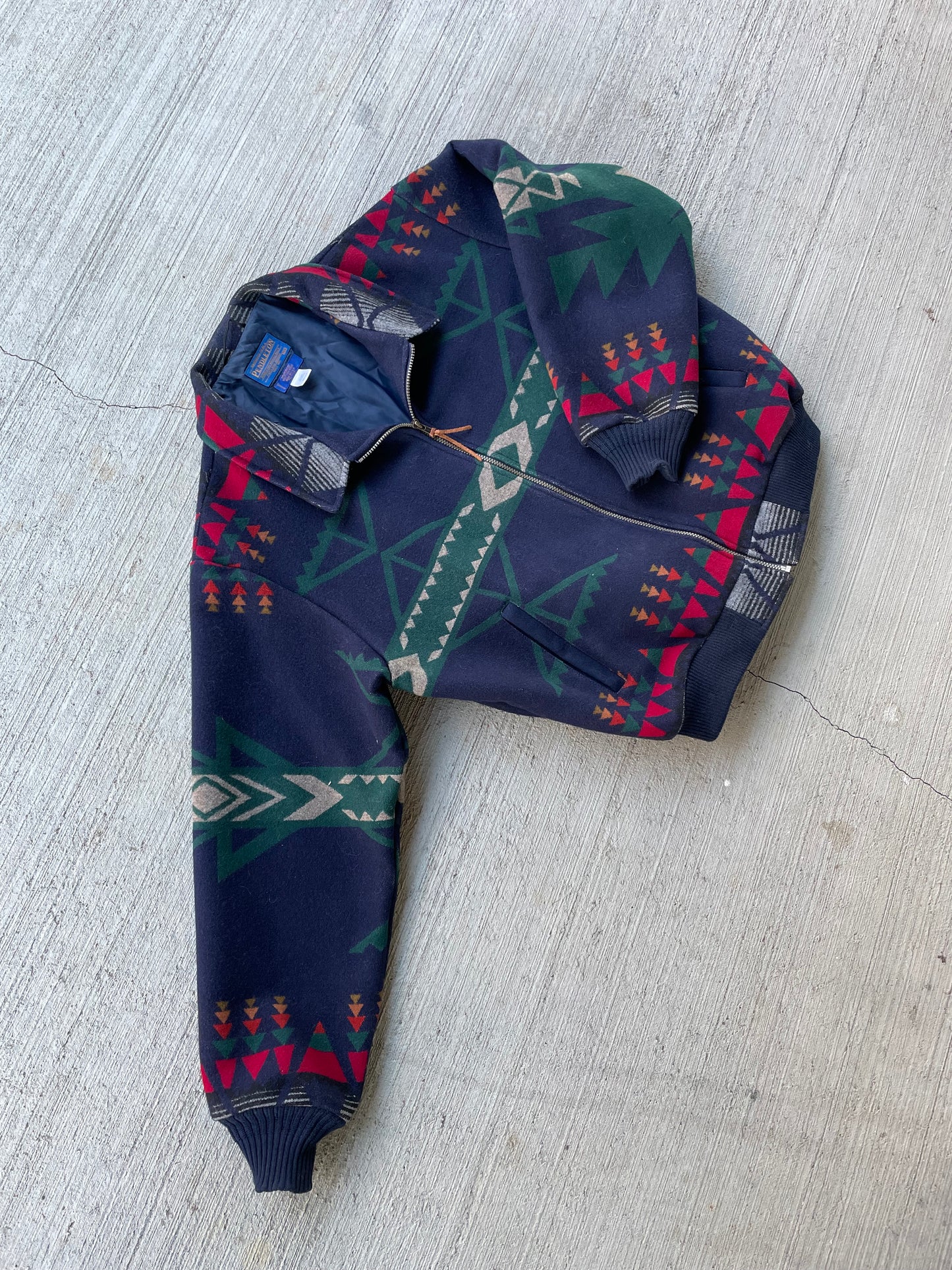 90s Pendleton Western Aztec Bomber Jacket