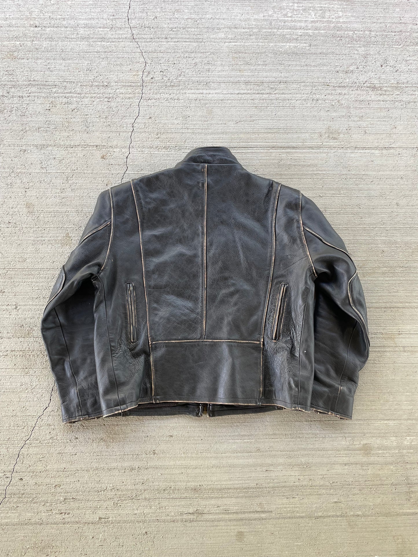 Vintage Fly High Leather Biker Jacket