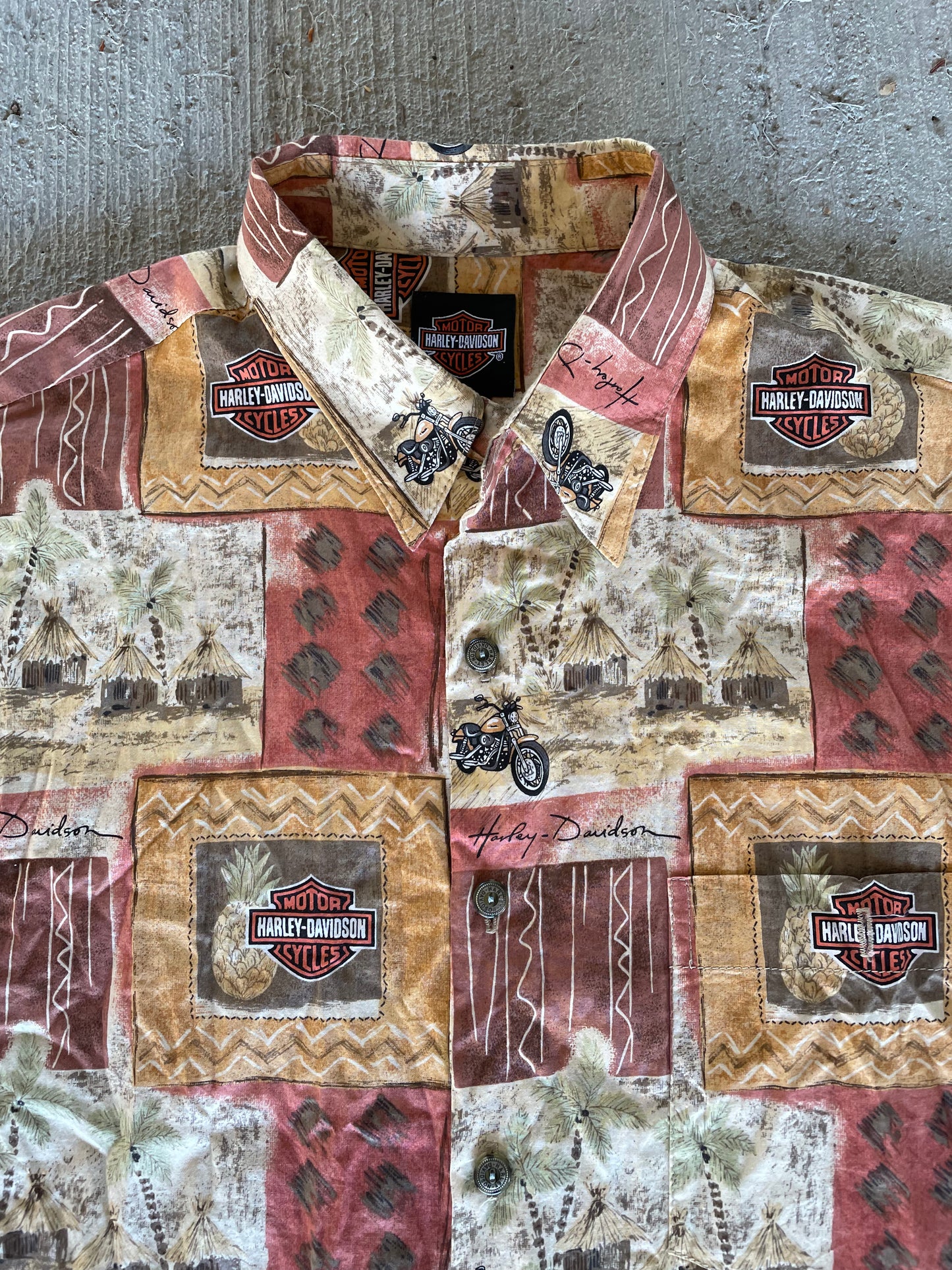 90s Harley Davidson Button-Up Shirt