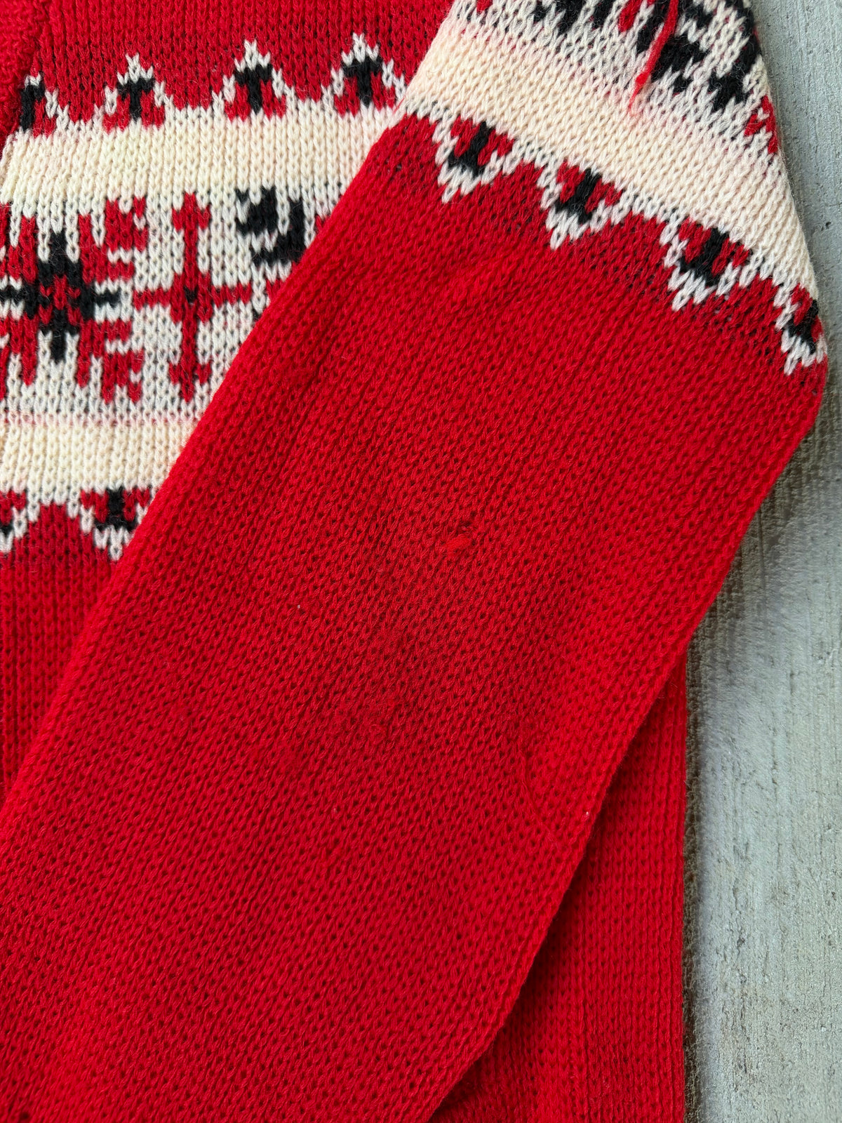 1950s Nordic Snowflake Wool Cardigan