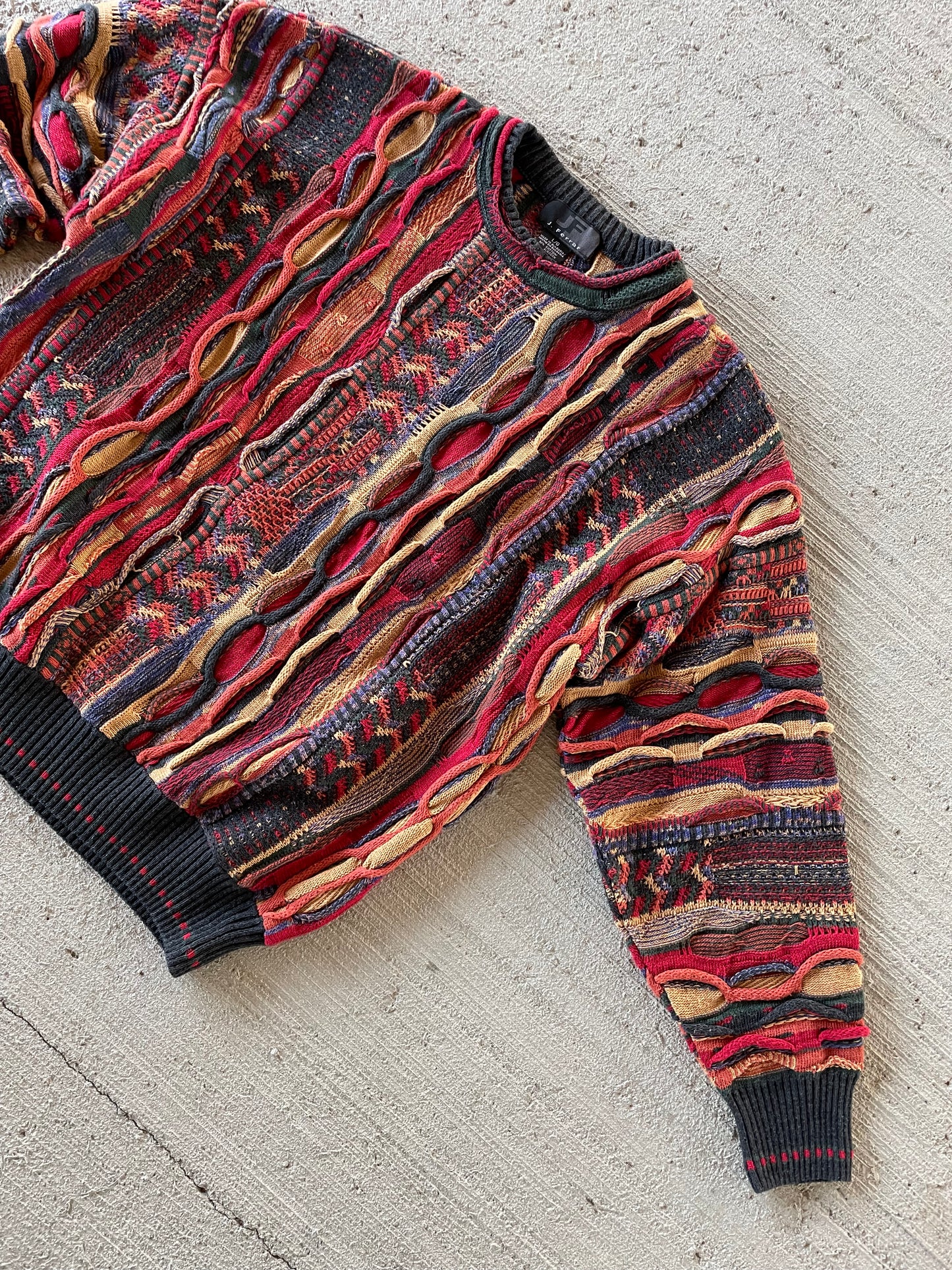 90s J Ferrar Coogi Style Sweater