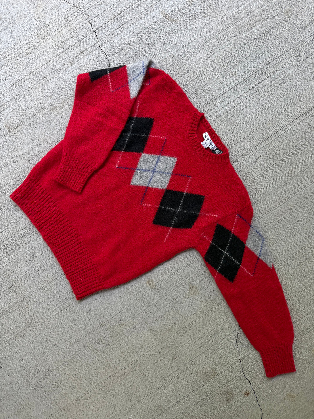 Vintage 1980s GAP Argyle Wool Sweater