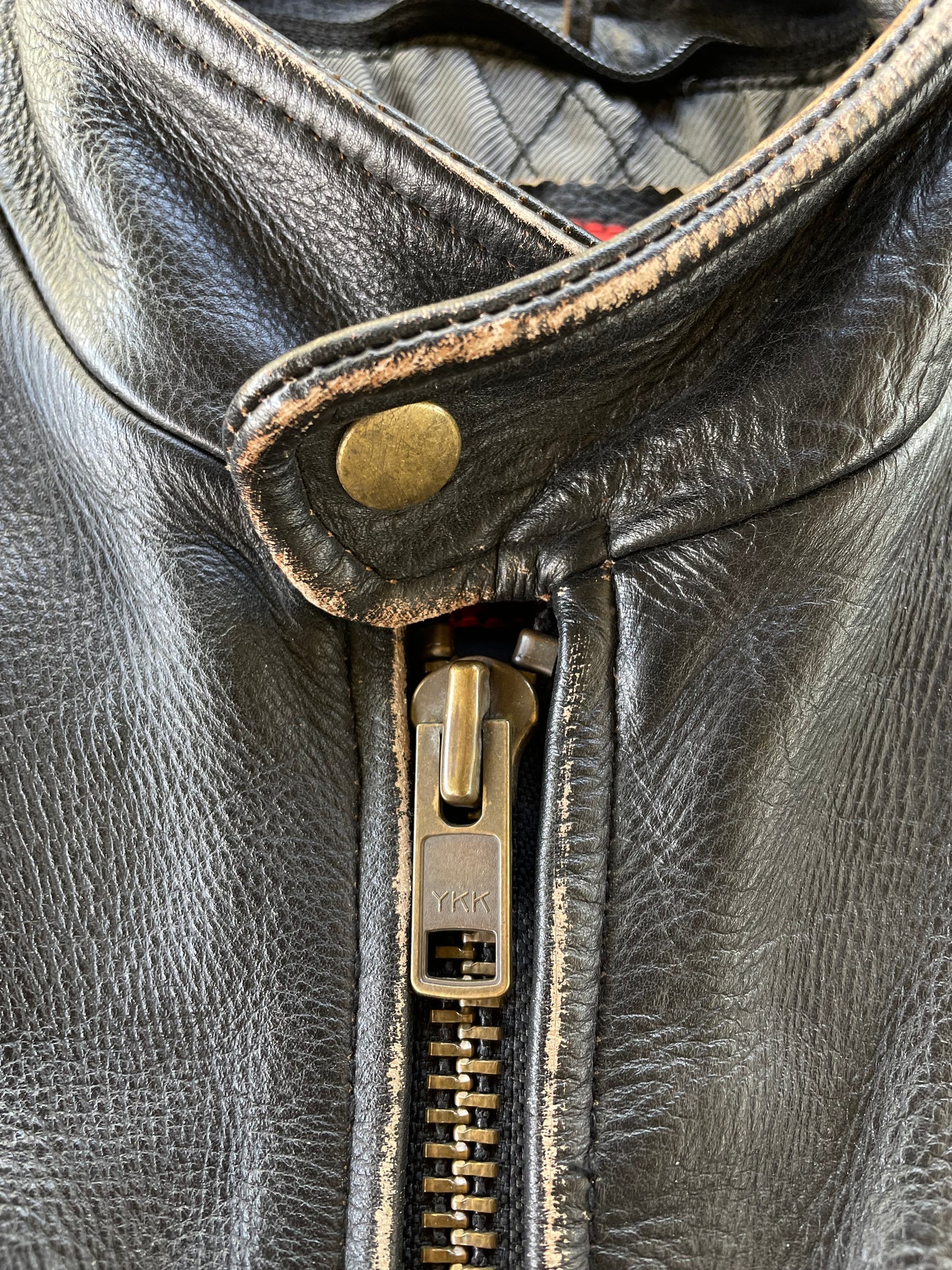 Vintage Fly High Leather Biker Jacket