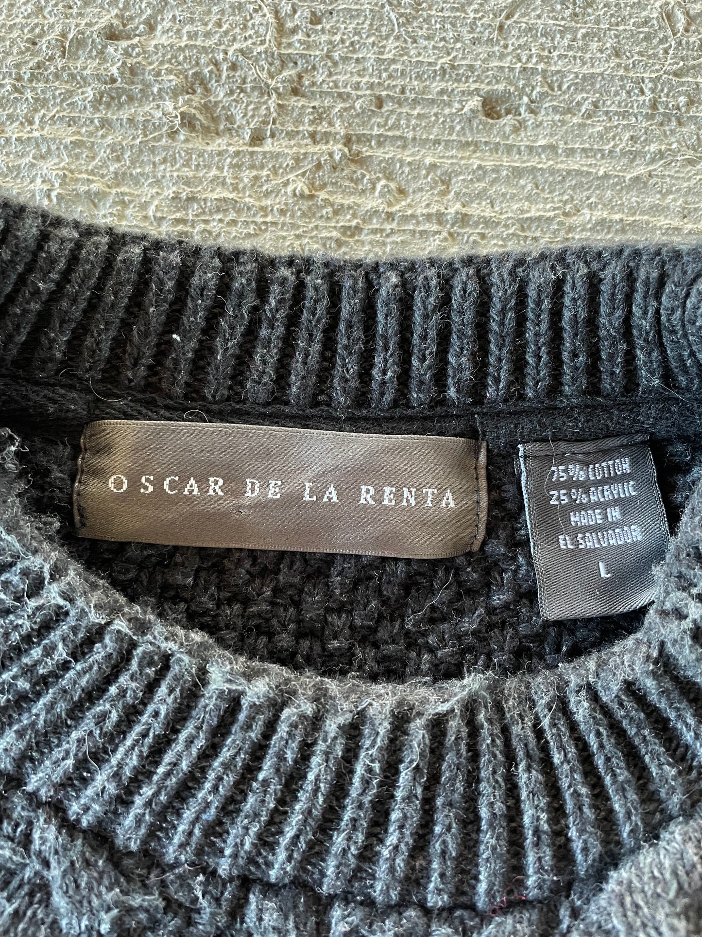 90s Oscar De La Renta Cableknit Sweater