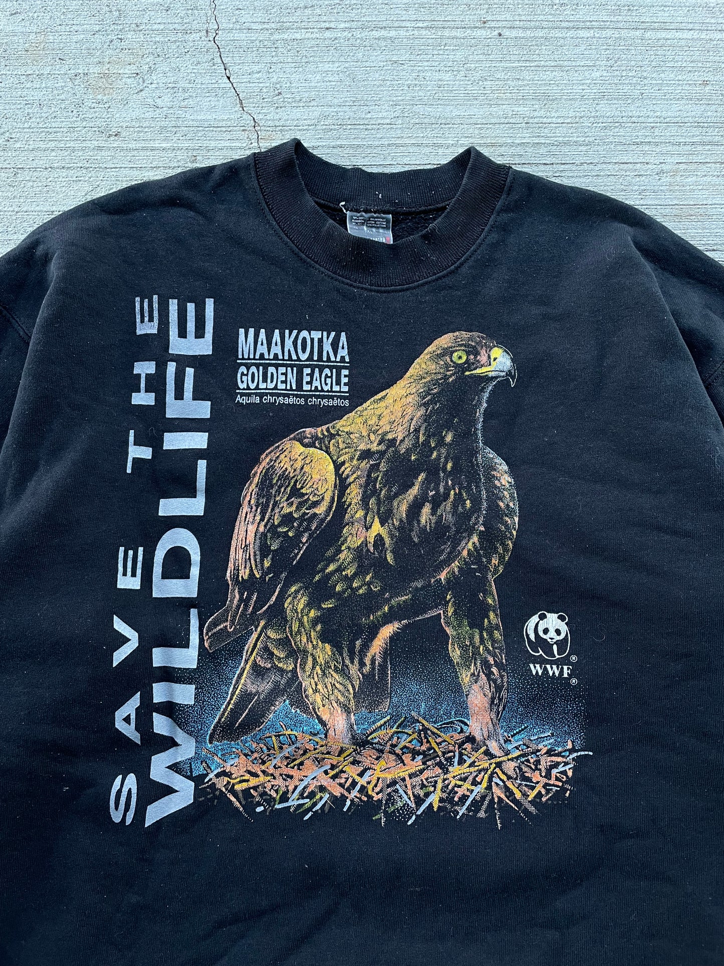90s WWF Eagle Wildlife Crewneck Sweatshirt