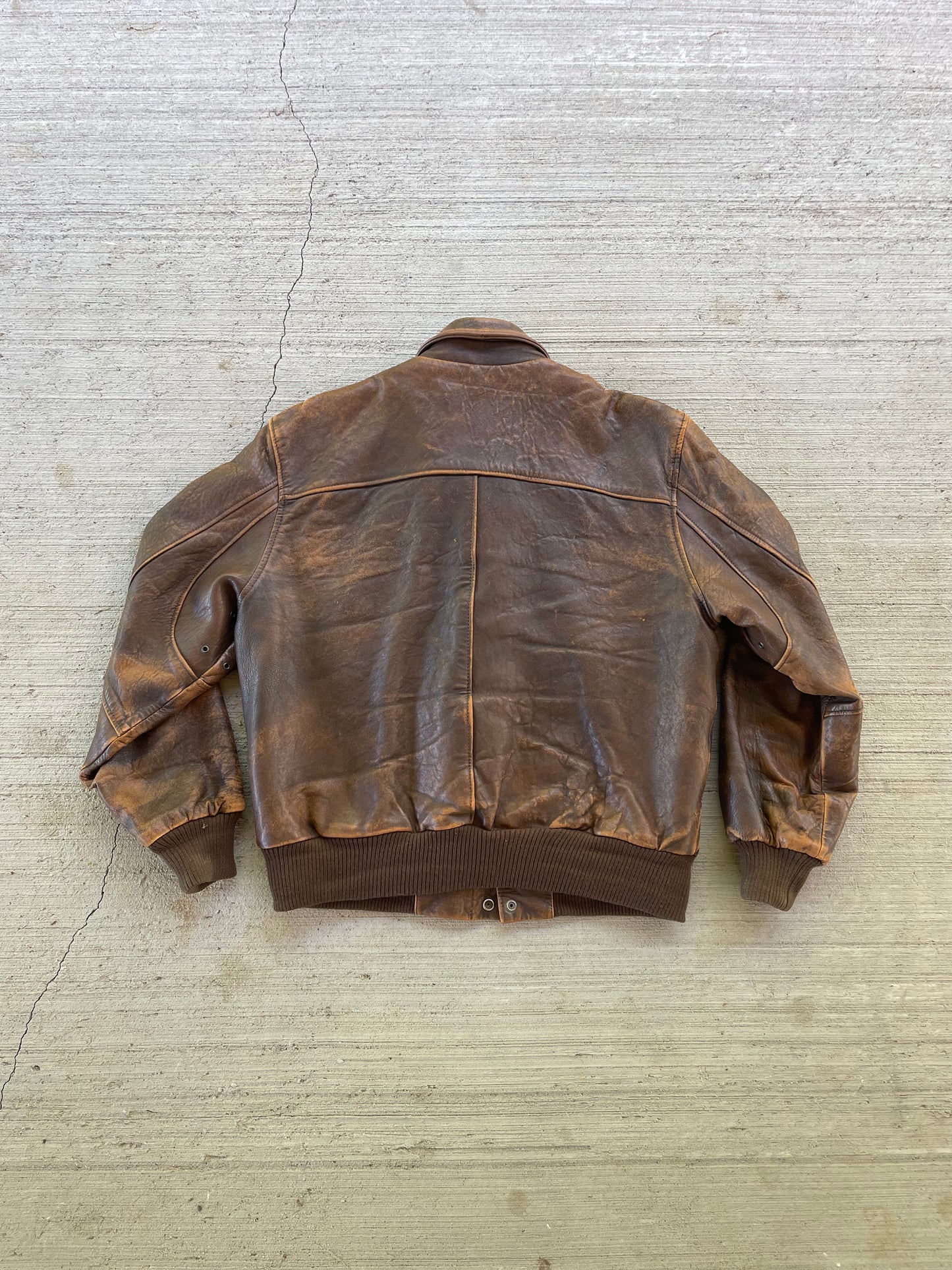 Vintage Tobruk Leather Bomber Jacket