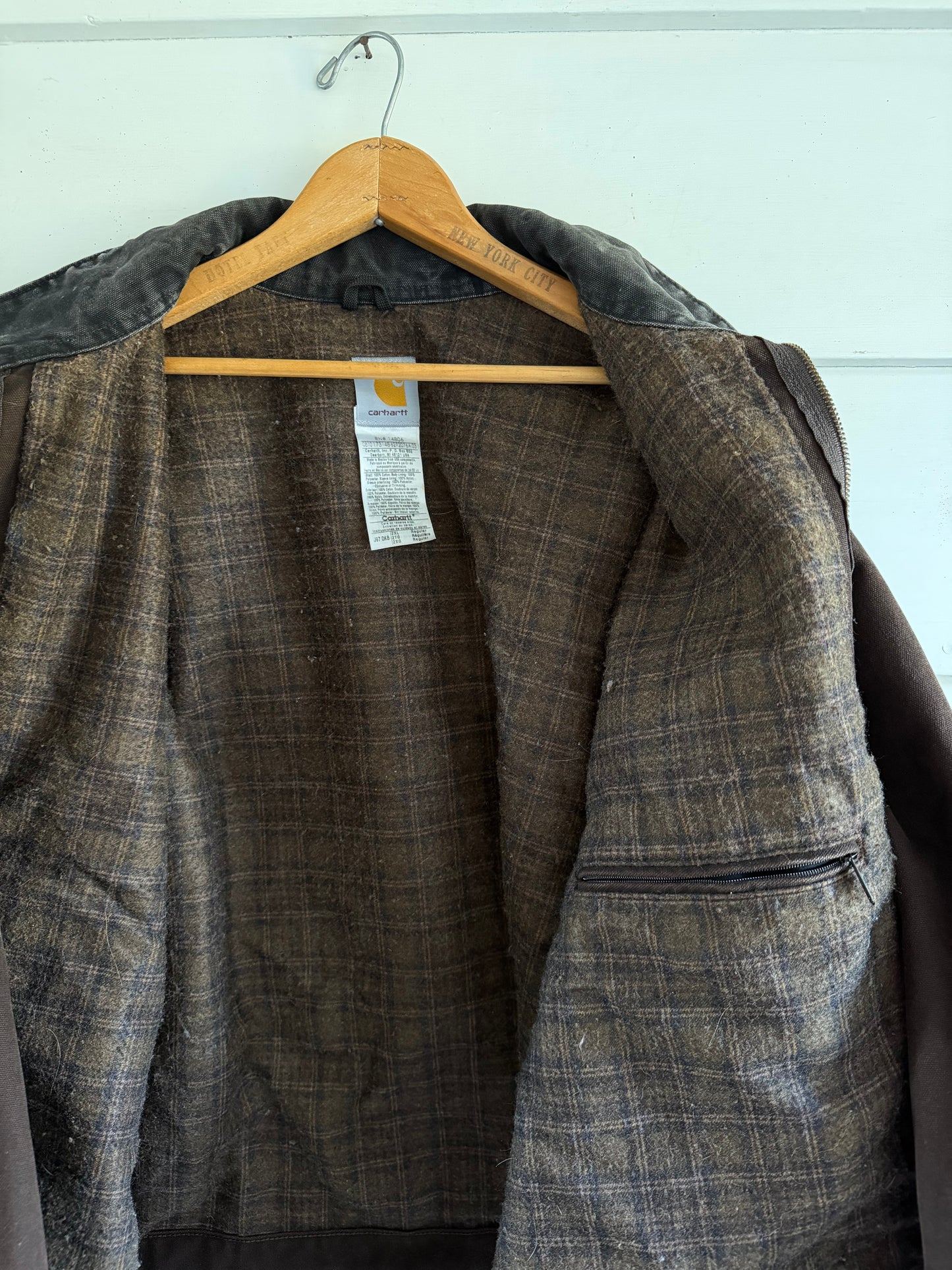 2010 Dark Brown Carhartt Detroit Blanket Lined Jacket (J97 DKB)