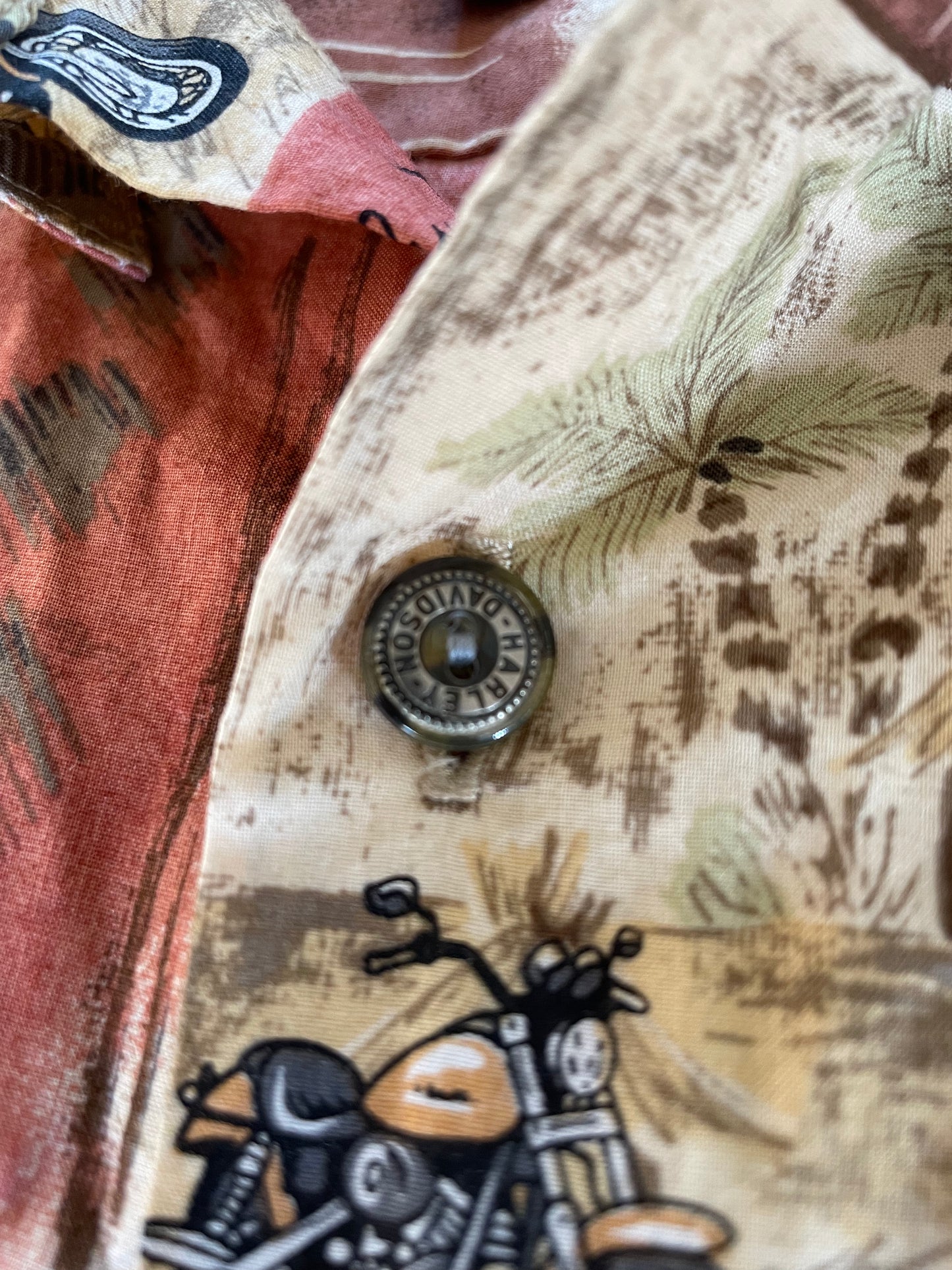 90s Harley Davidson Button-Up Shirt