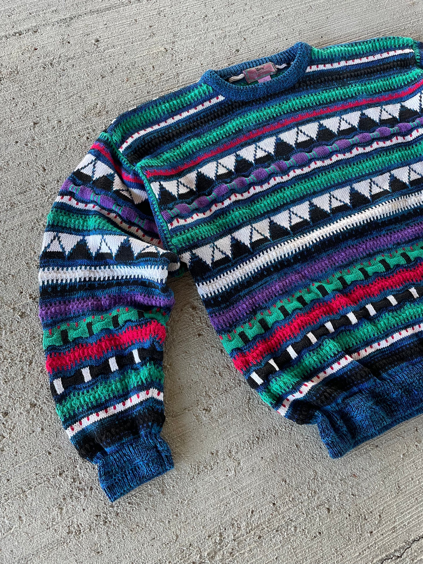 80s Concrete Mix ‘Coogi’ Style Sweater