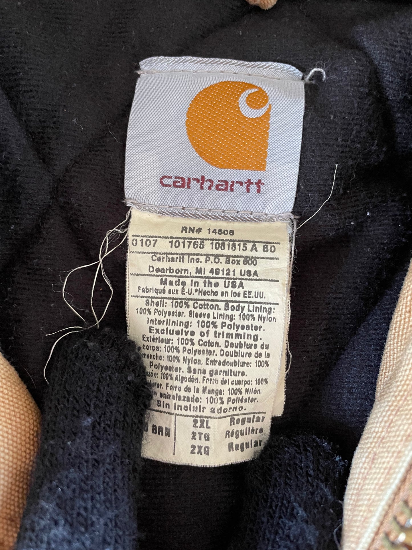 2007 Carhartt Hooded Jacket