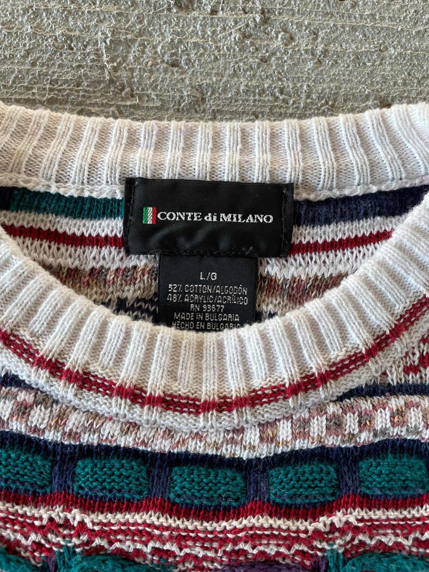 Vintage Conte Di Milano Coogi Style Sweater
