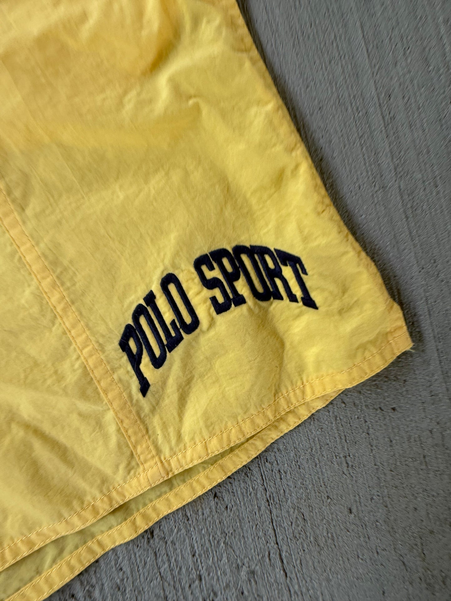 Vintage 90s Polo Sport Yellow Swim Trunks
