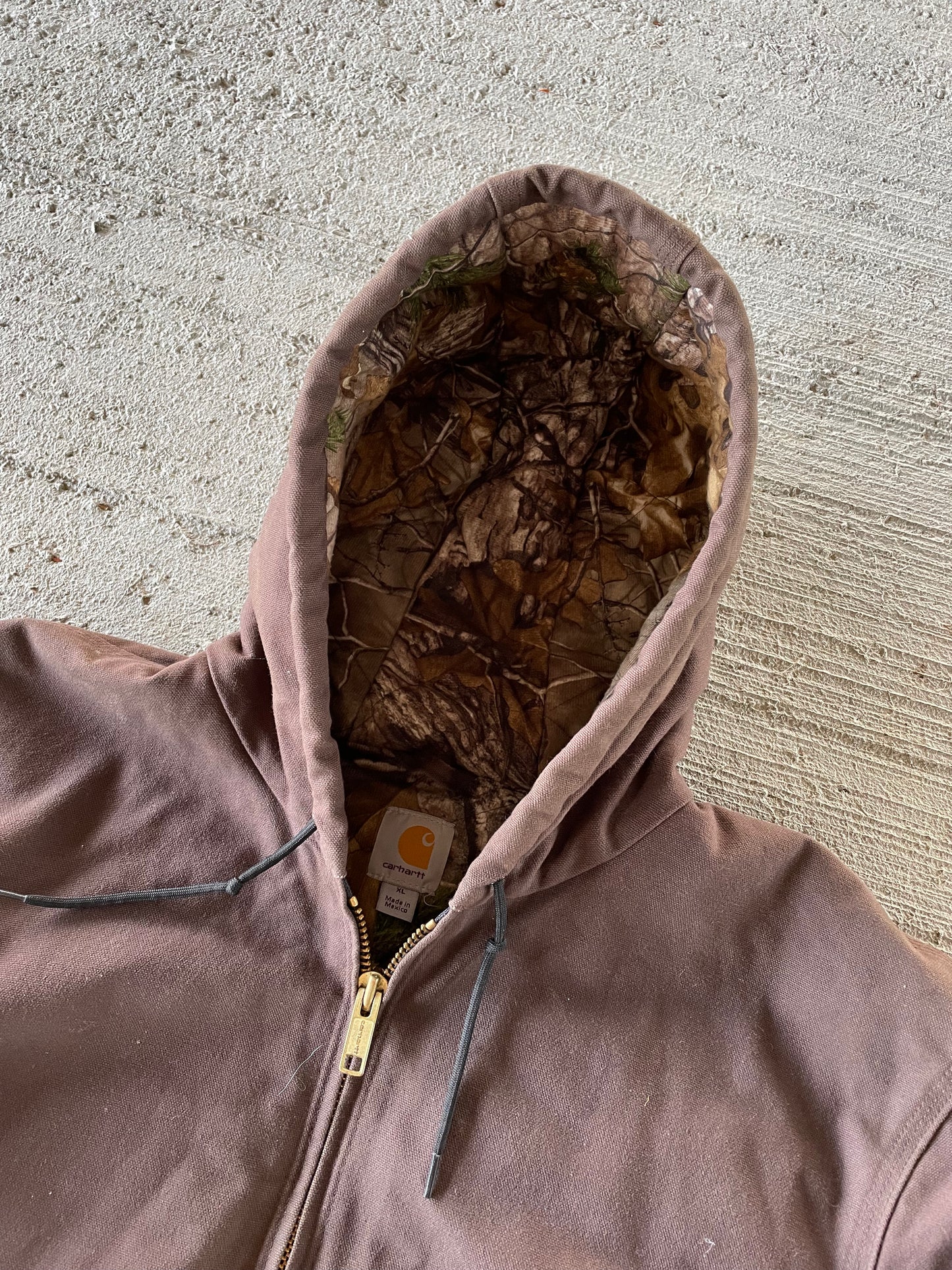 Carhartt Camo Flannel Lined Hooded Duck Jacket