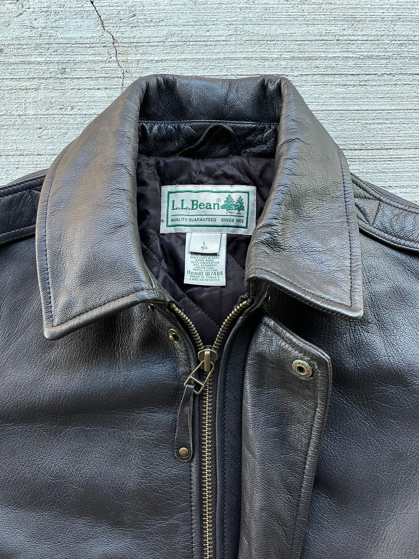 90s L.L. Bean Leather Bomber Jacket