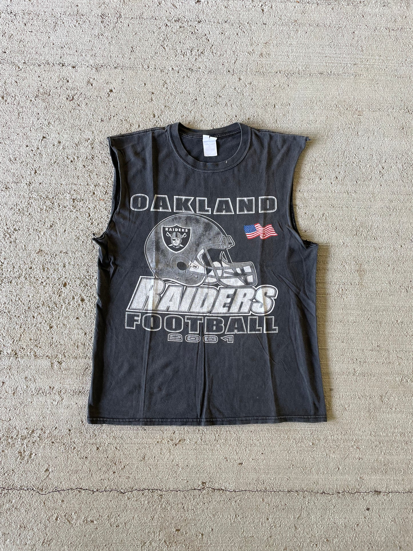 2001 Oakland Raiders Cut Off Tee