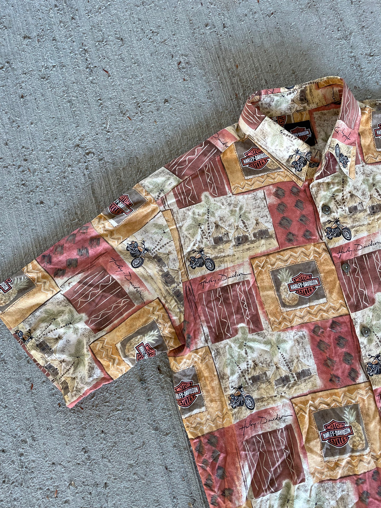 90s Harley Davidson Button-Up Shirt