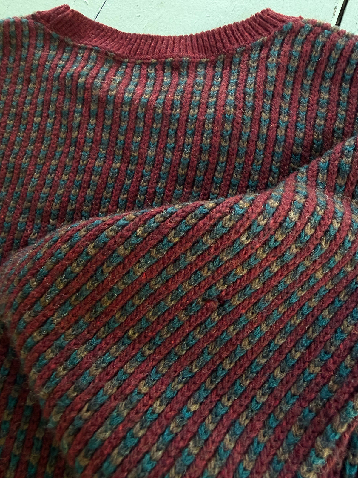 Vintage 1980s Jantzen Burgundy Wool Sweater