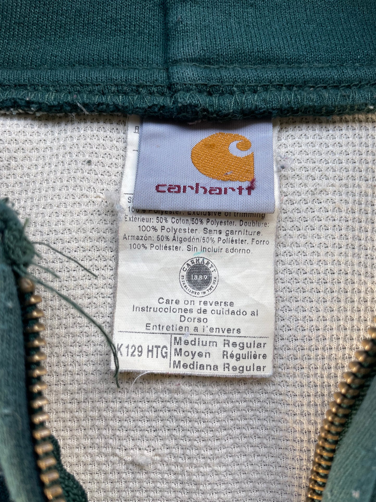 2003 Carhartt Thermal Lined Zip-Up Hoodie