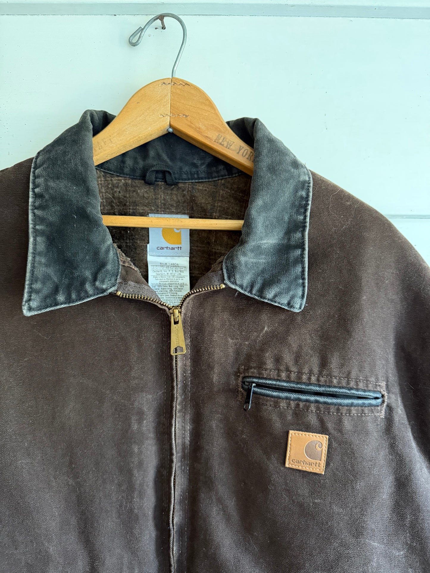 2010 Dark Brown Carhartt Detroit Blanket Lined Jacket (J97 DKB)