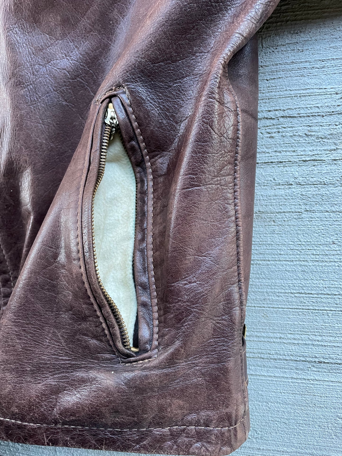 50s 60s Schott Leather Biker Jacket