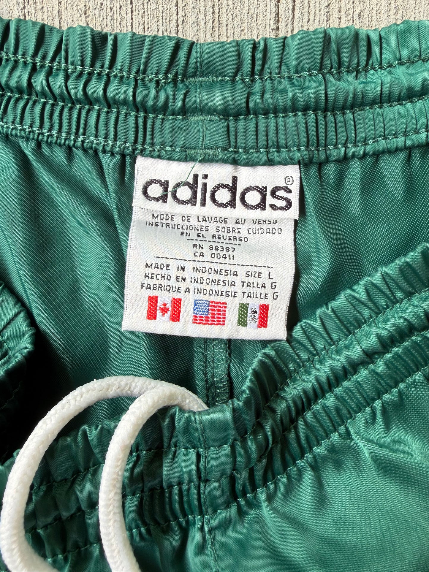 Vintage 90s Green Adidas Soccer Shorts
