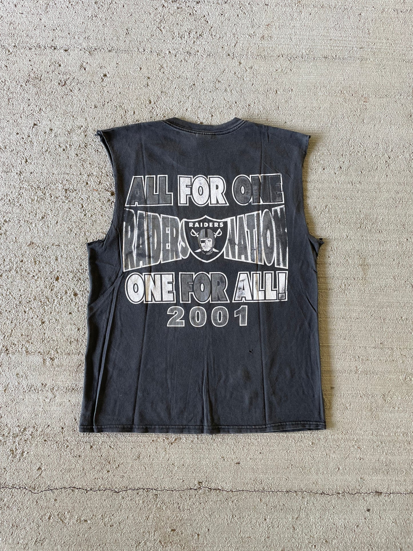 2001 Oakland Raiders Cut Off Tee