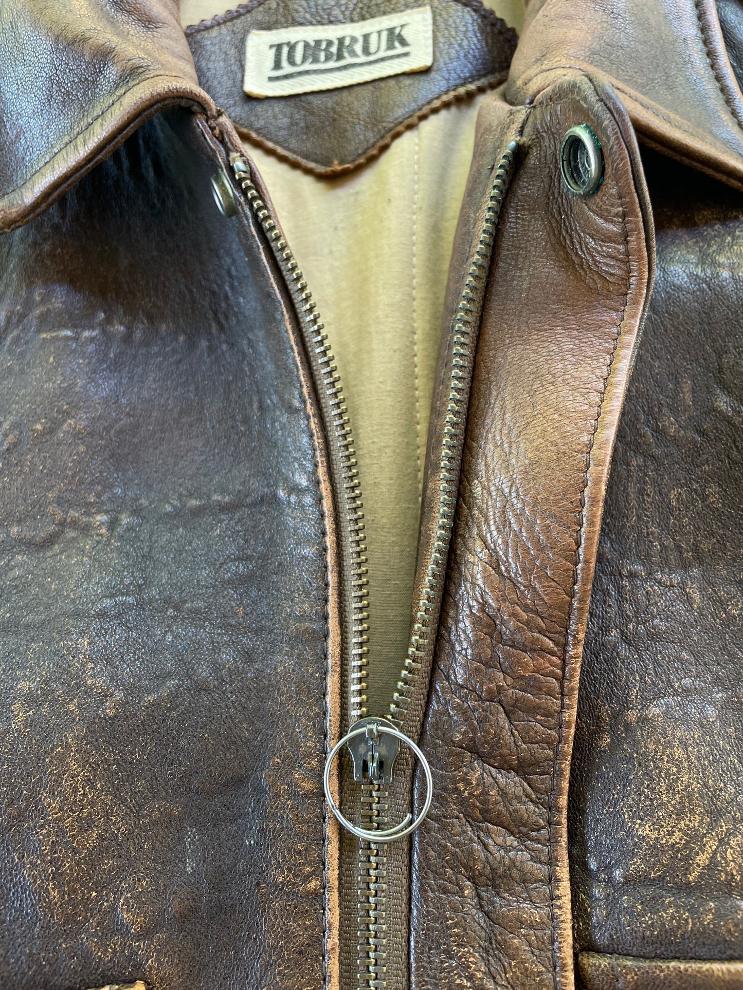Vintage Tobruk Leather Bomber Jacket