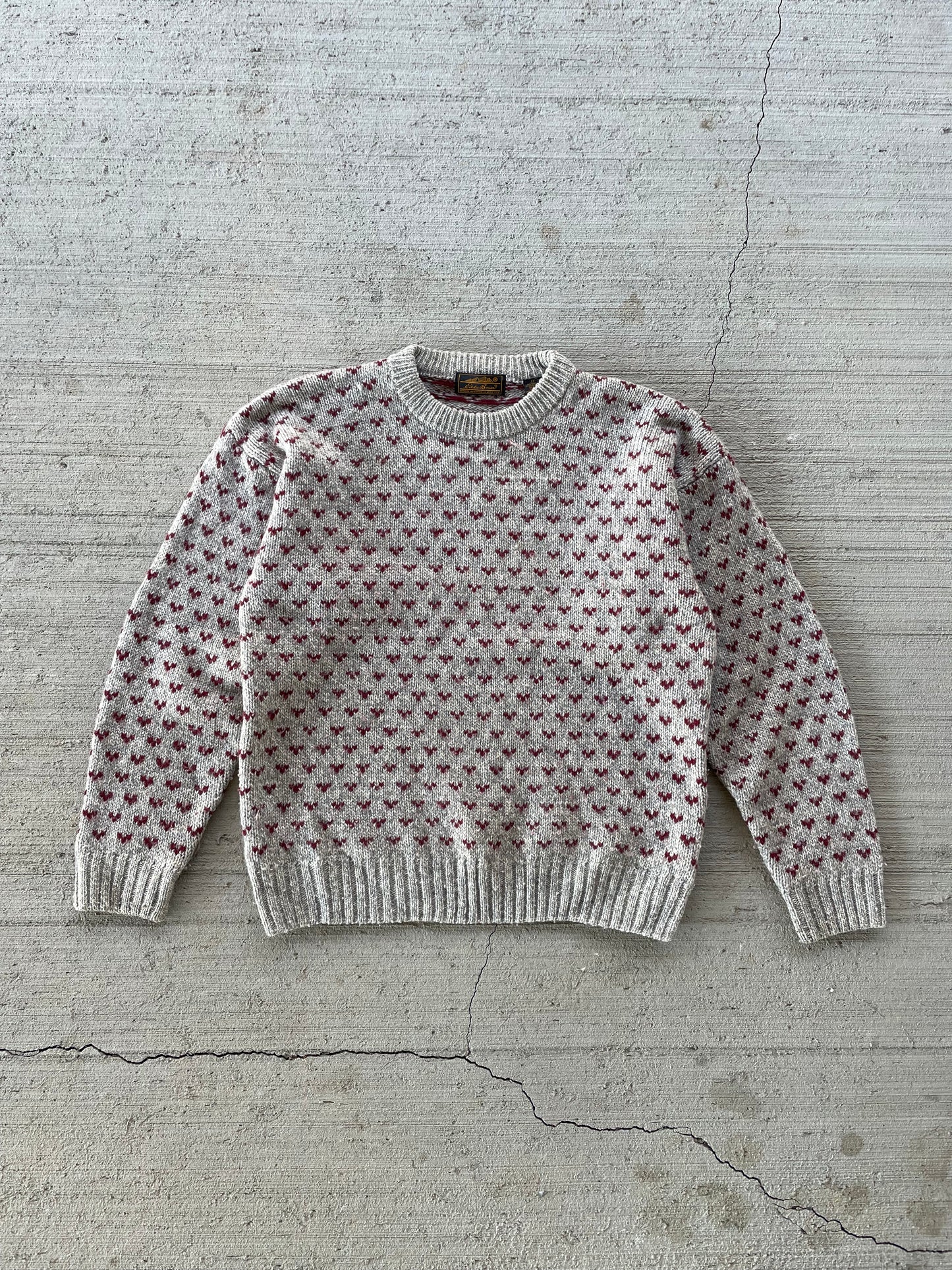 90s Eddie Bauer Birds Eye Wool Sweater