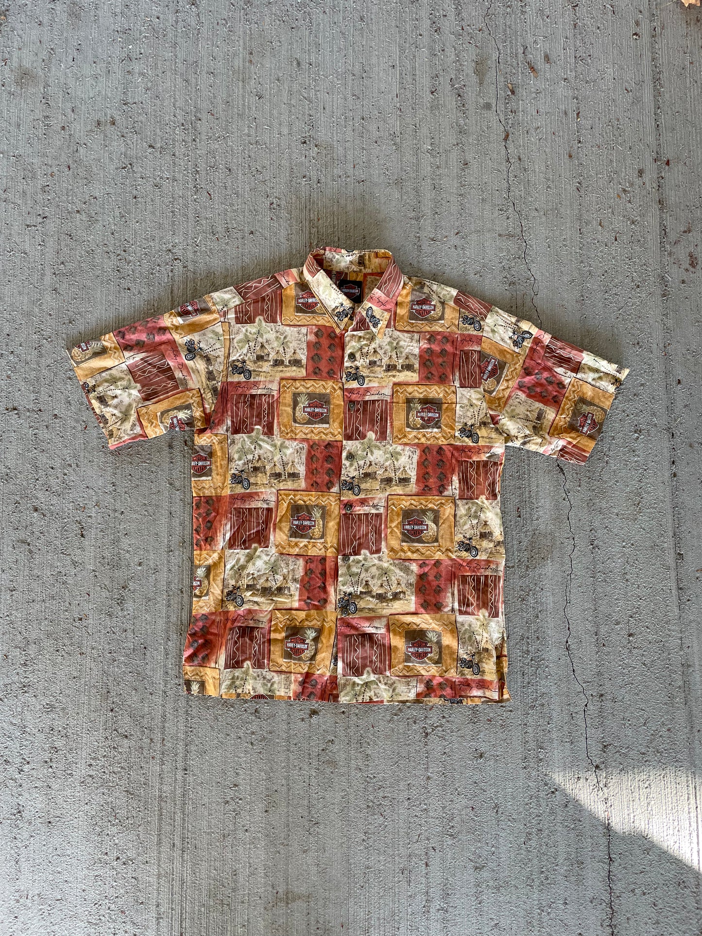 90s Harley Davidson Button-Up Shirt