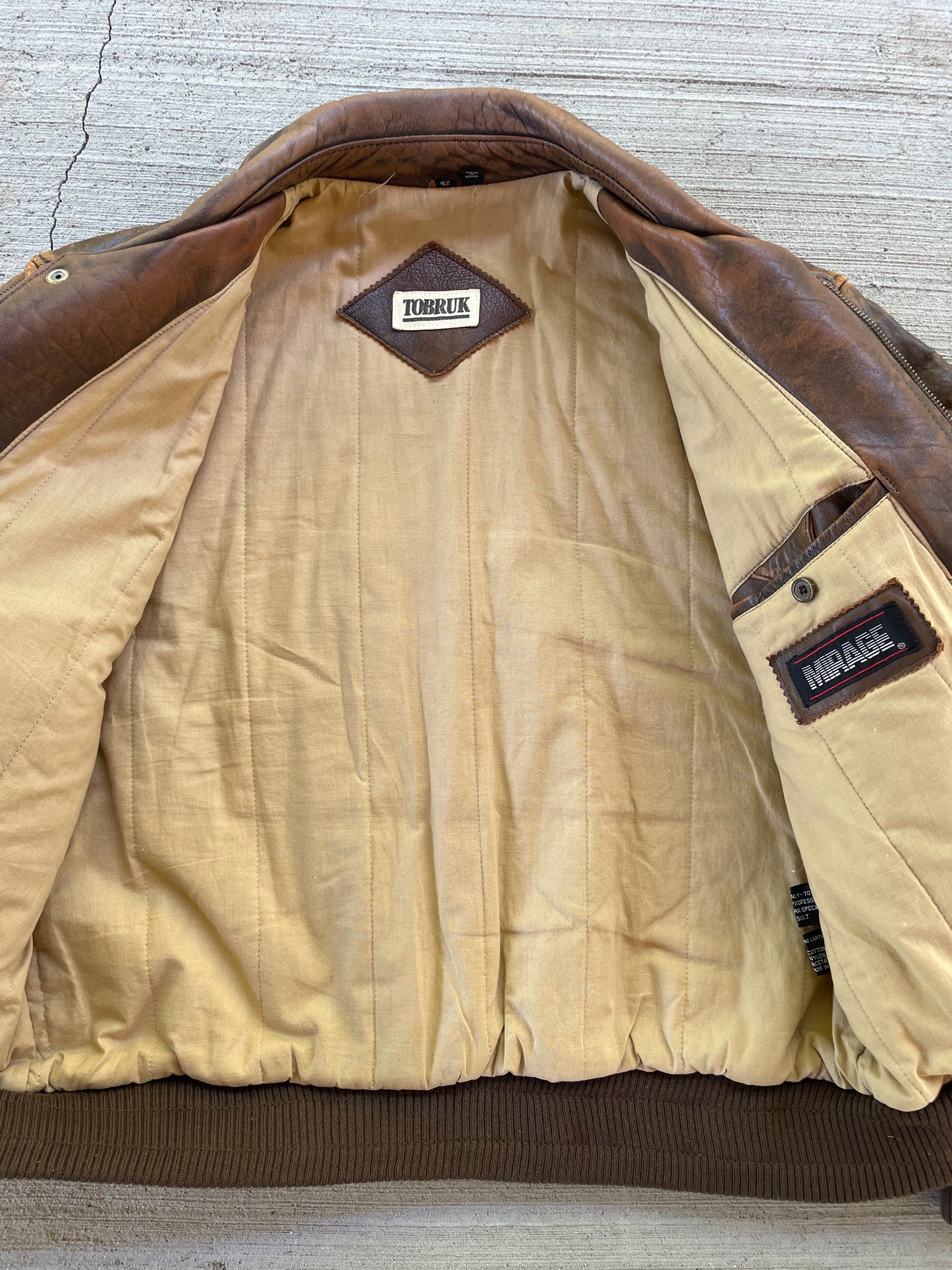 Vintage Tobruk Leather Bomber Jacket