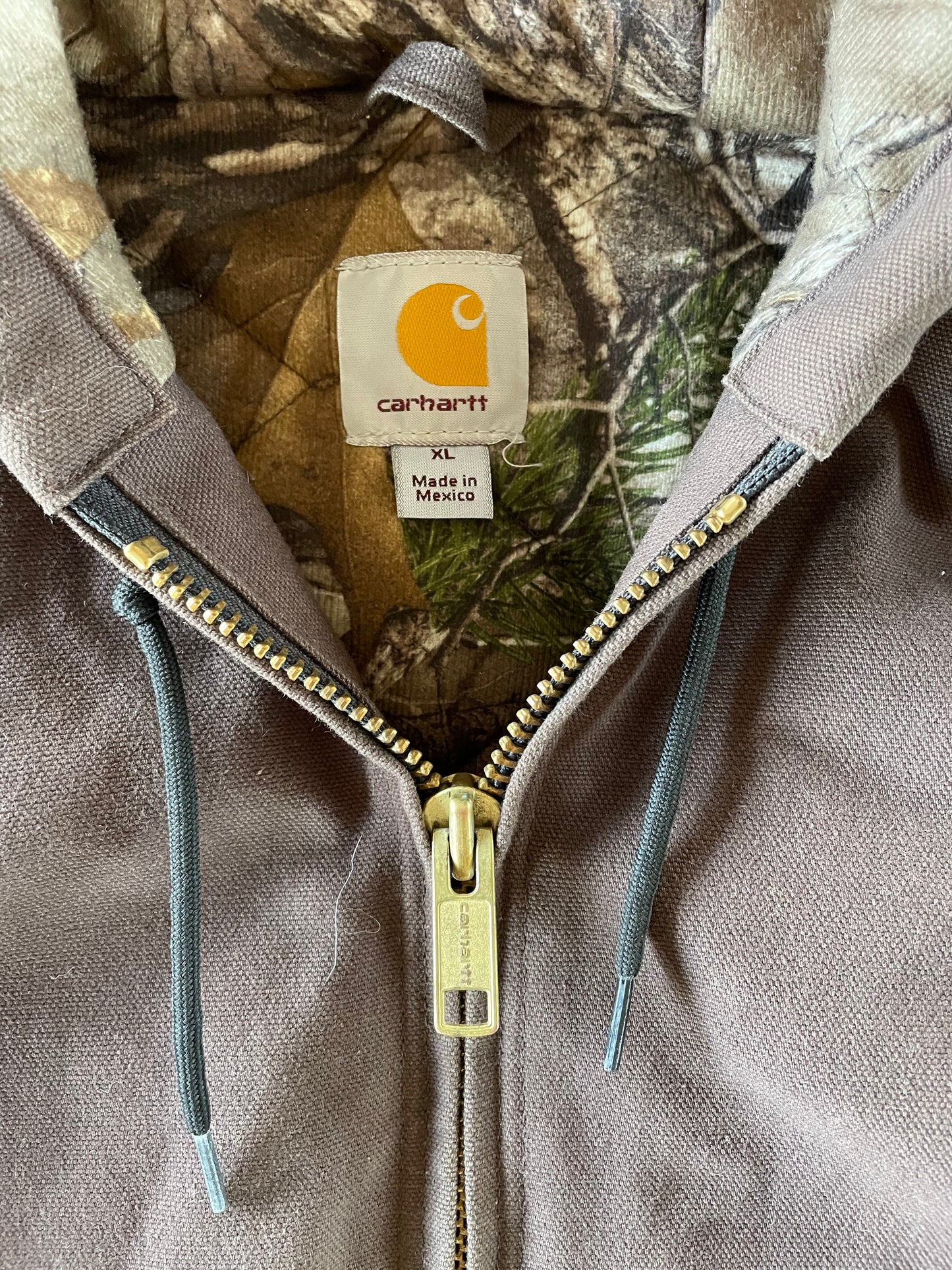 Carhartt Camo Flannel Lined Hooded Duck Jacket