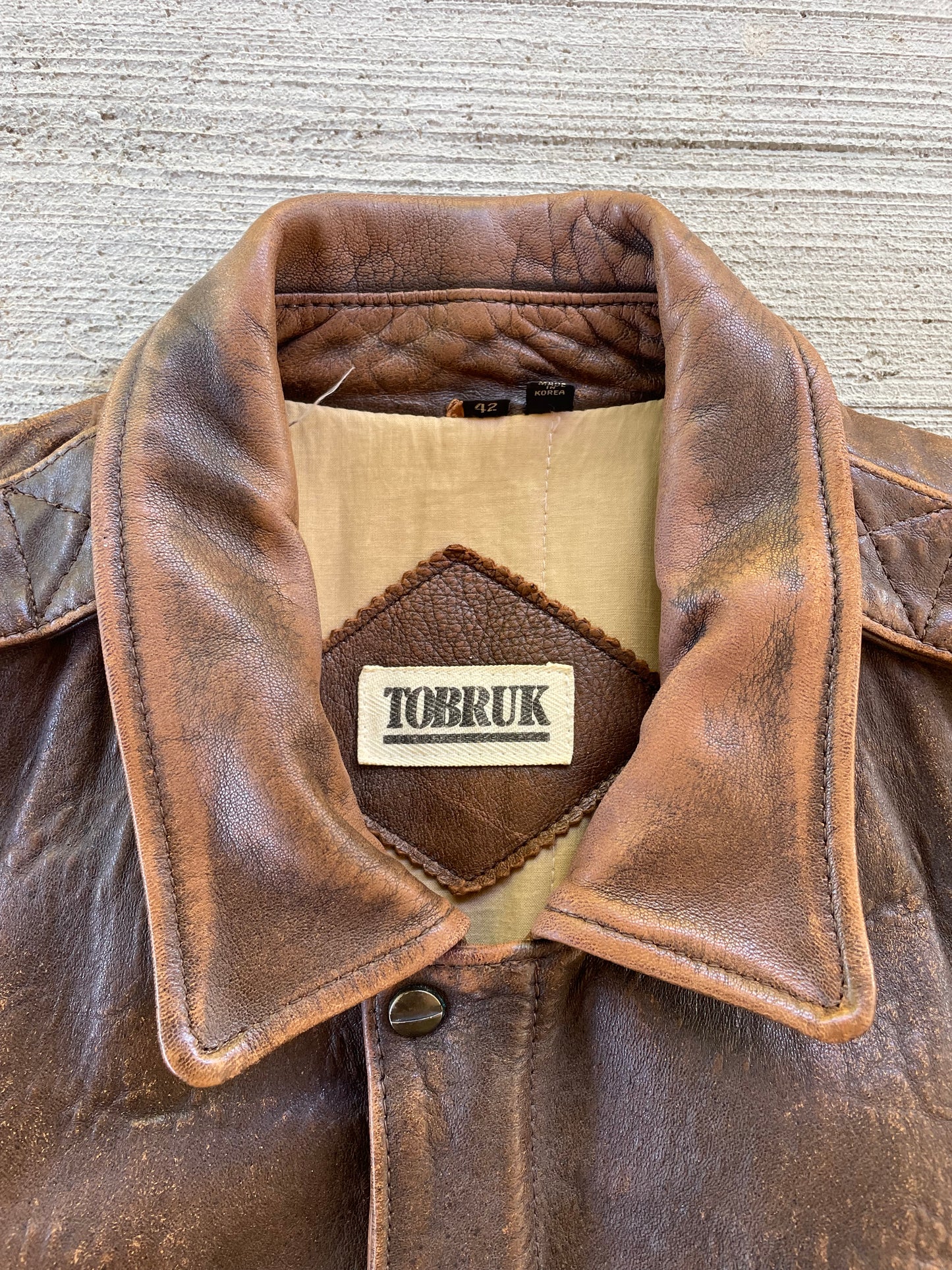 Vintage Tobruk Leather Bomber Jacket