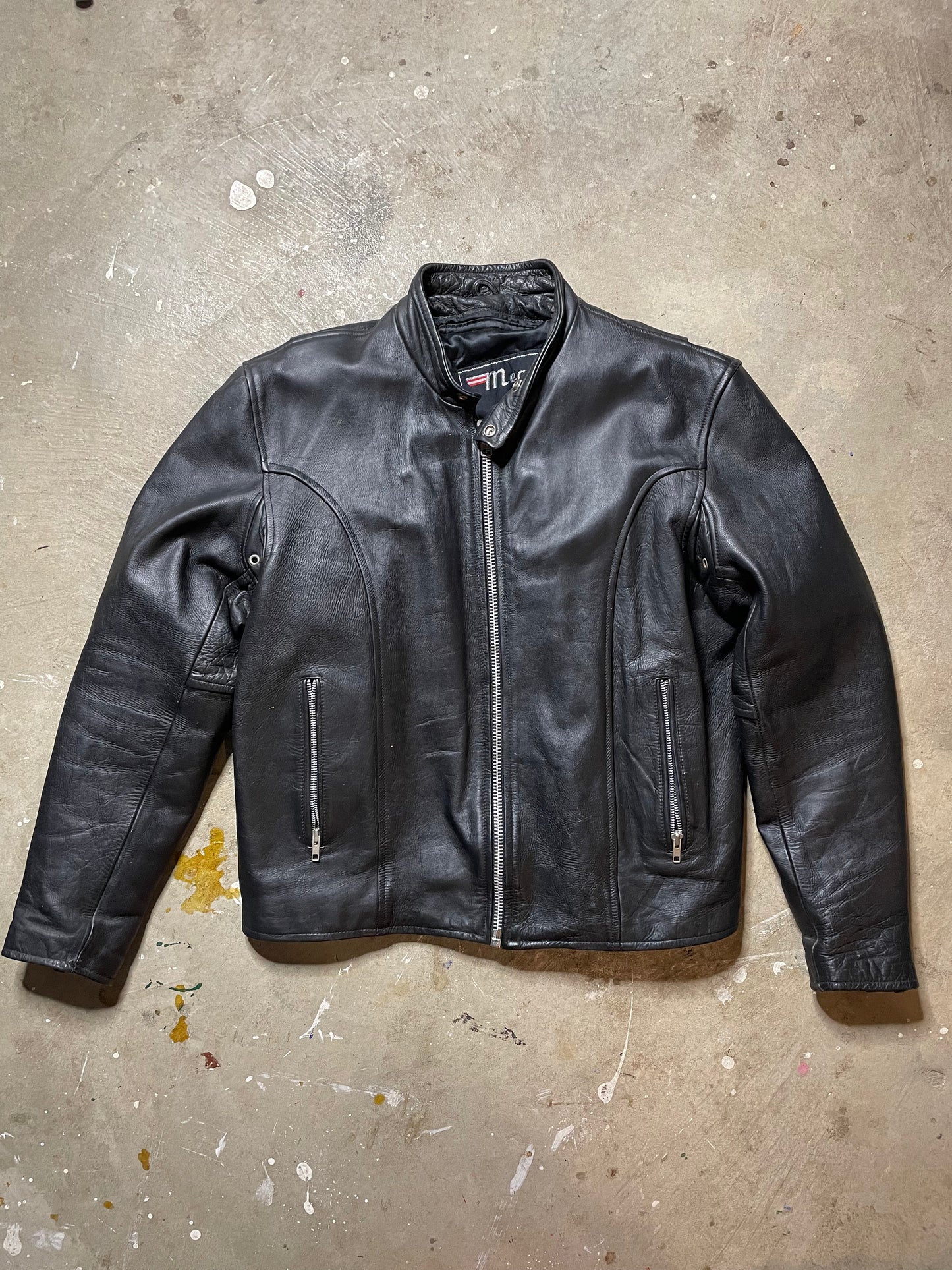 Vintage Mega Force Leather Biker Jacket