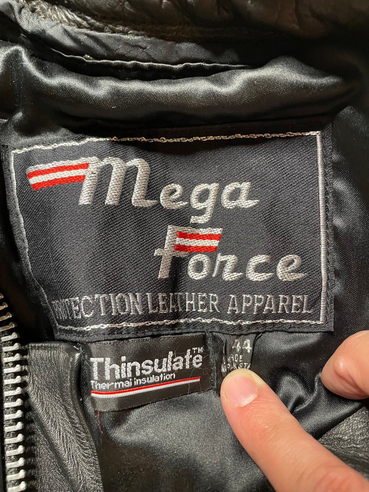 Vintage Mega Force Leather Biker Jacket