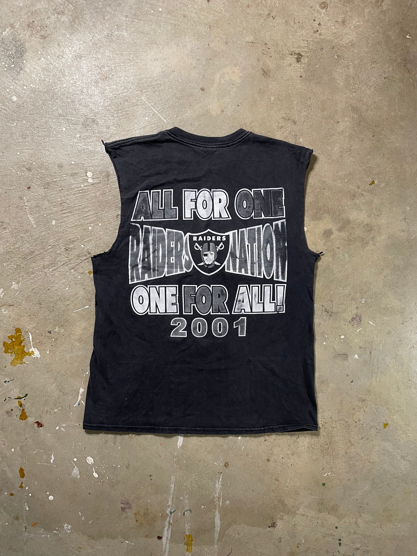 2001 Oakland Raiders Cut Off Shirt