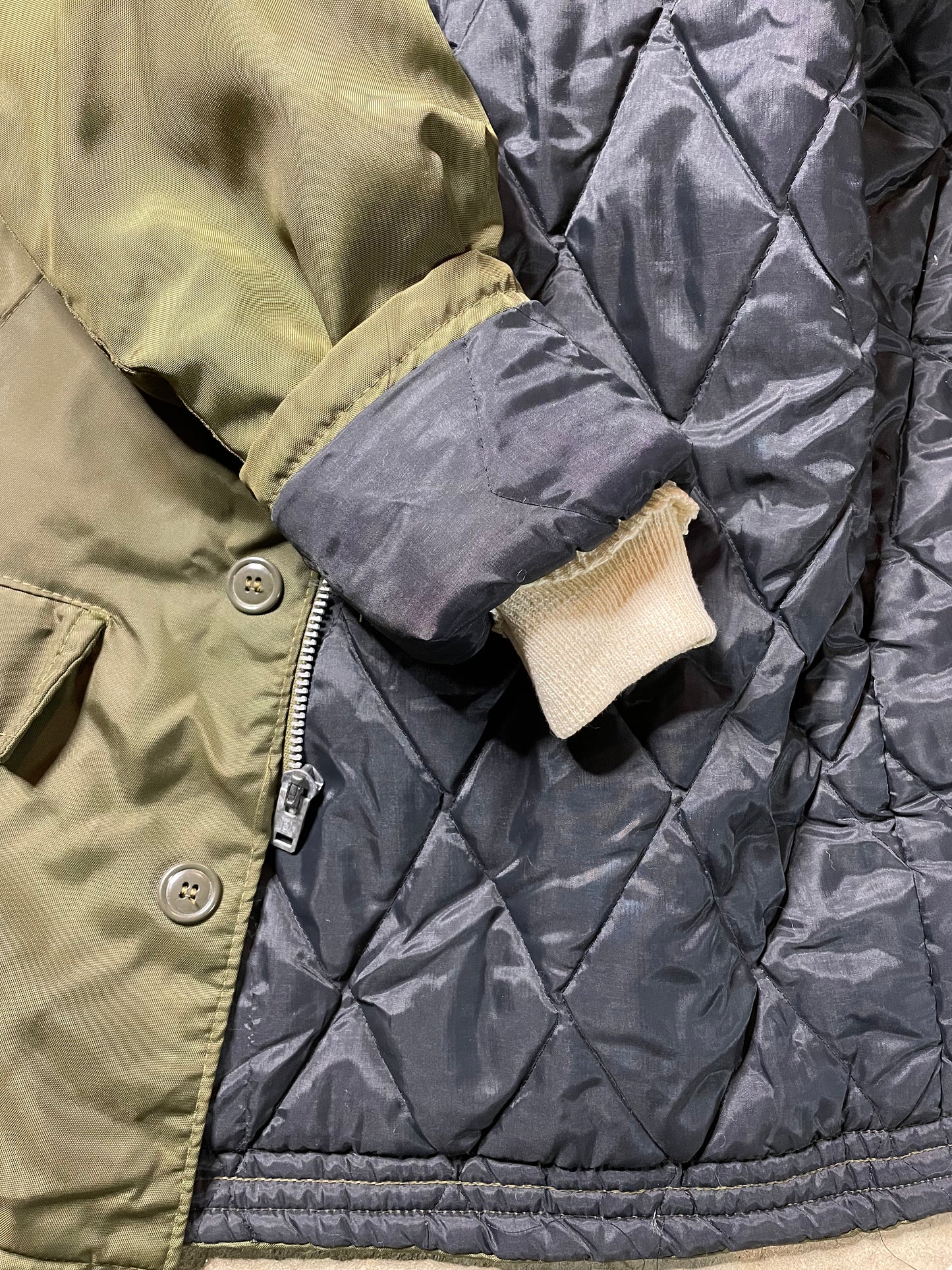 Vintage Military Butterfly Hood Flight Jacket