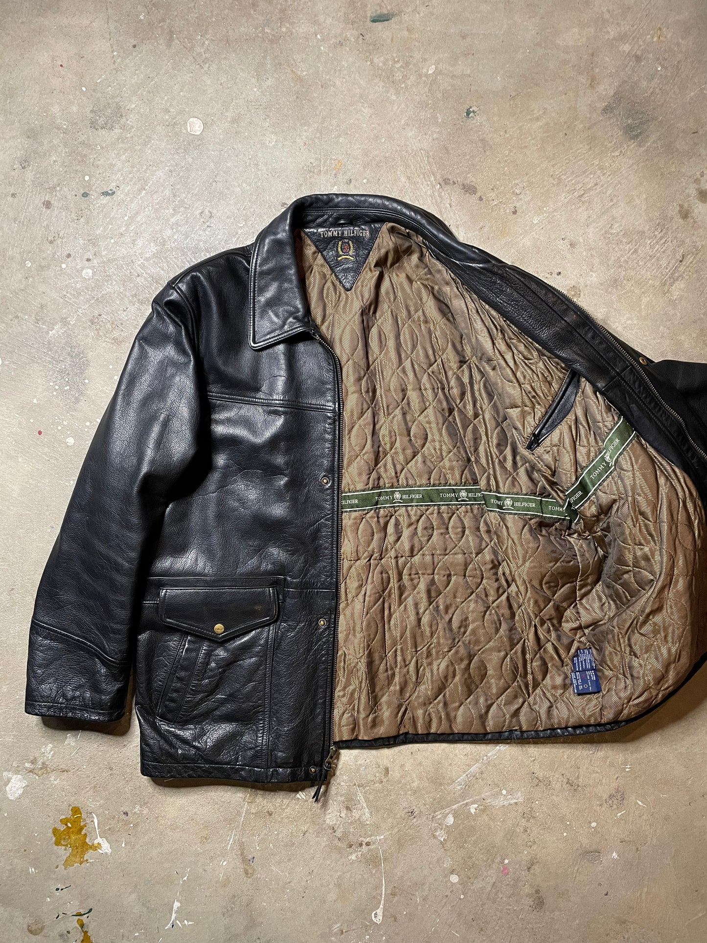 1990s Tommy Hilfiger Leather Jacket