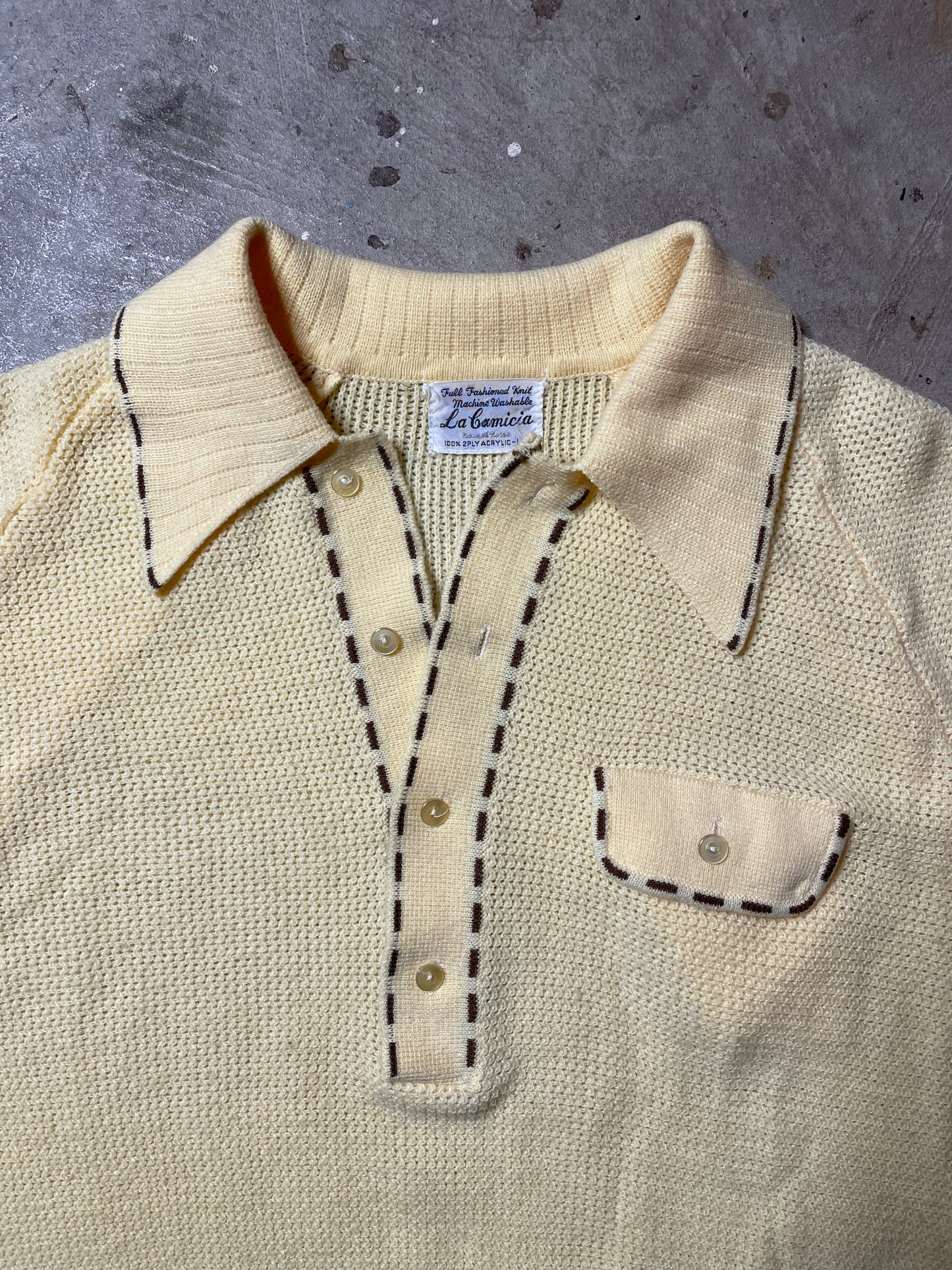 1960s Acrylic Polo Shirt