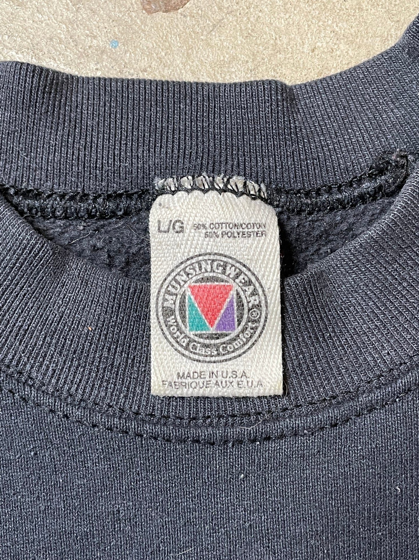 1990s Blank Black Crewneck