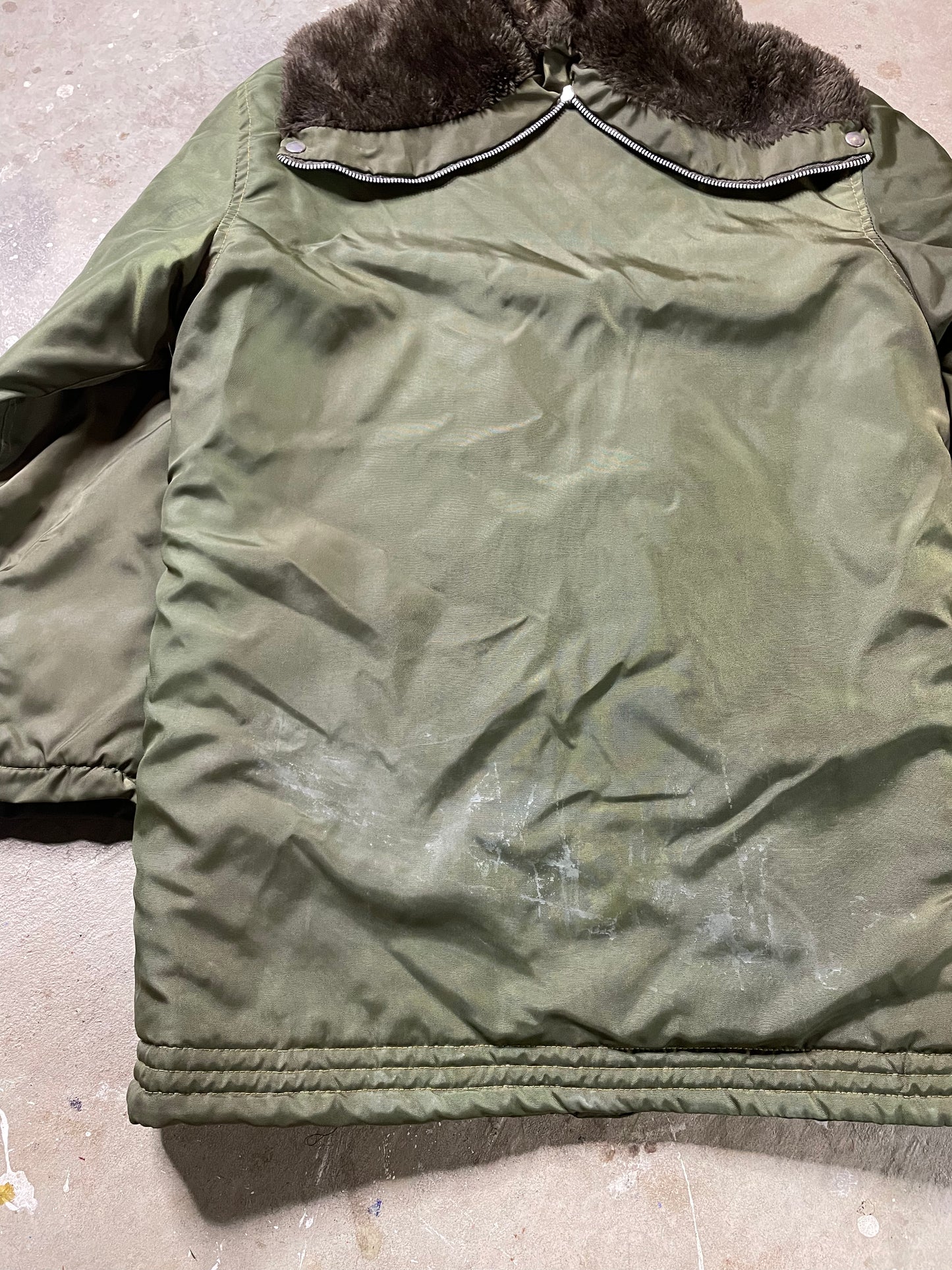 Vintage Military Butterfly Hood Flight Jacket