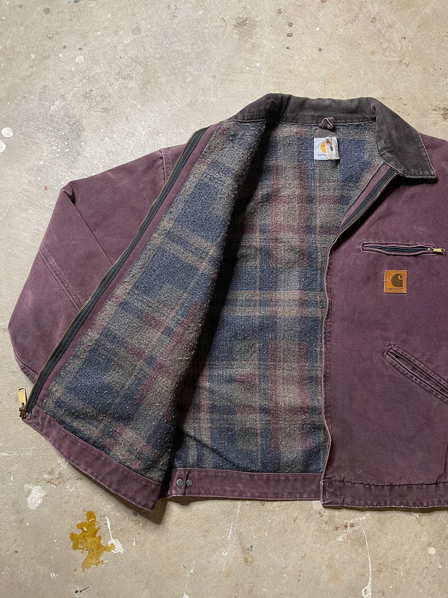 1990s Carhartt Burgundy Detroit Jacket