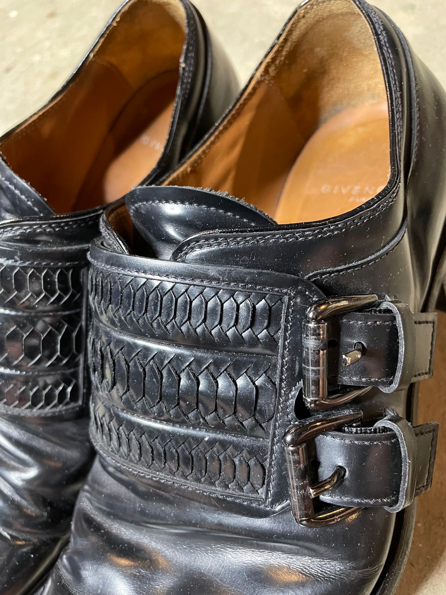 Givenchy Napoleone Leather Double Monk Shoe