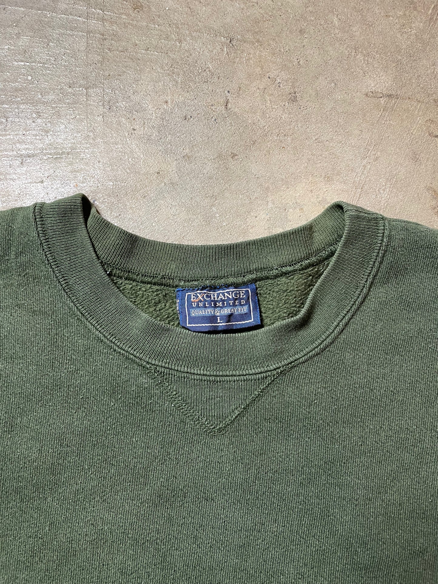 1990s Blank Green Crewneck