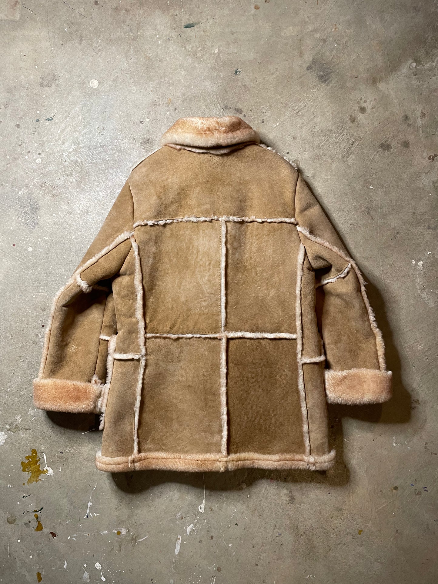 Vintage 60s/70s Lakeland Shearling Sheepskin Wool Coat