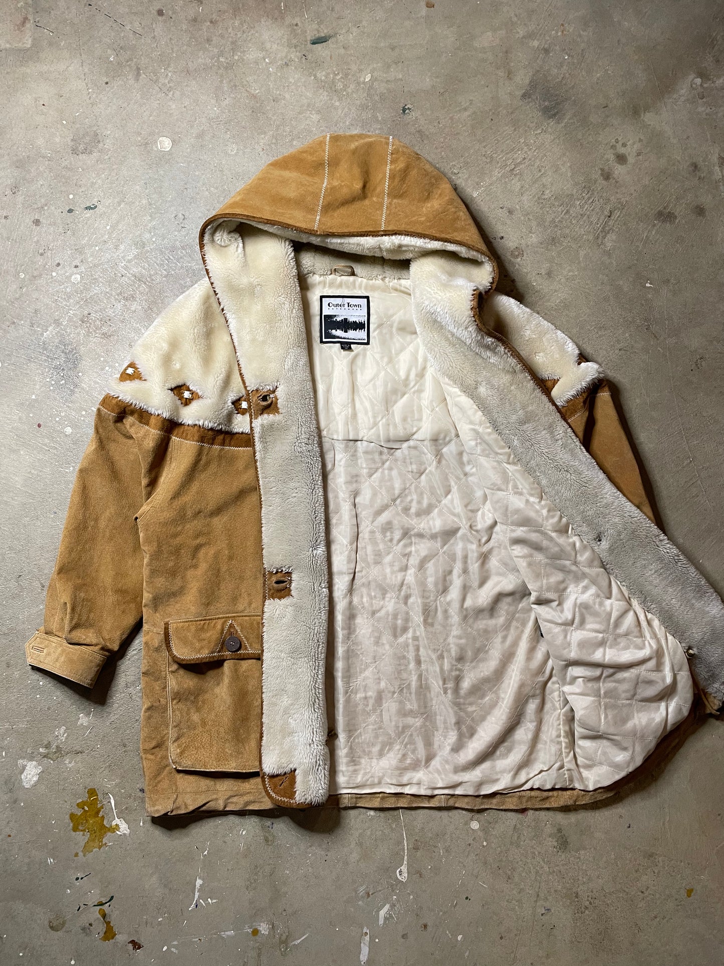 1990s Outer Town Leather Coat