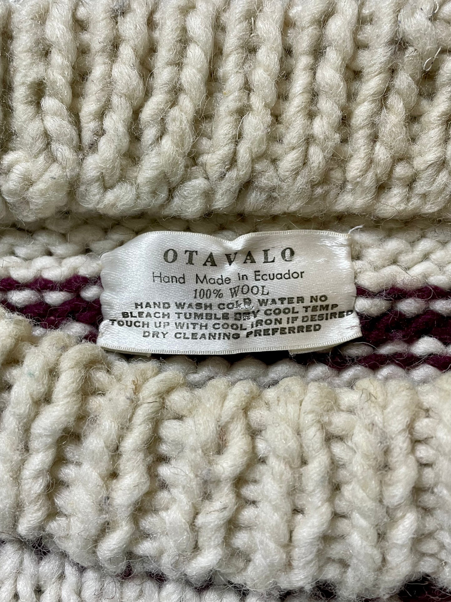 Vintage Otavalo Wool Sweater