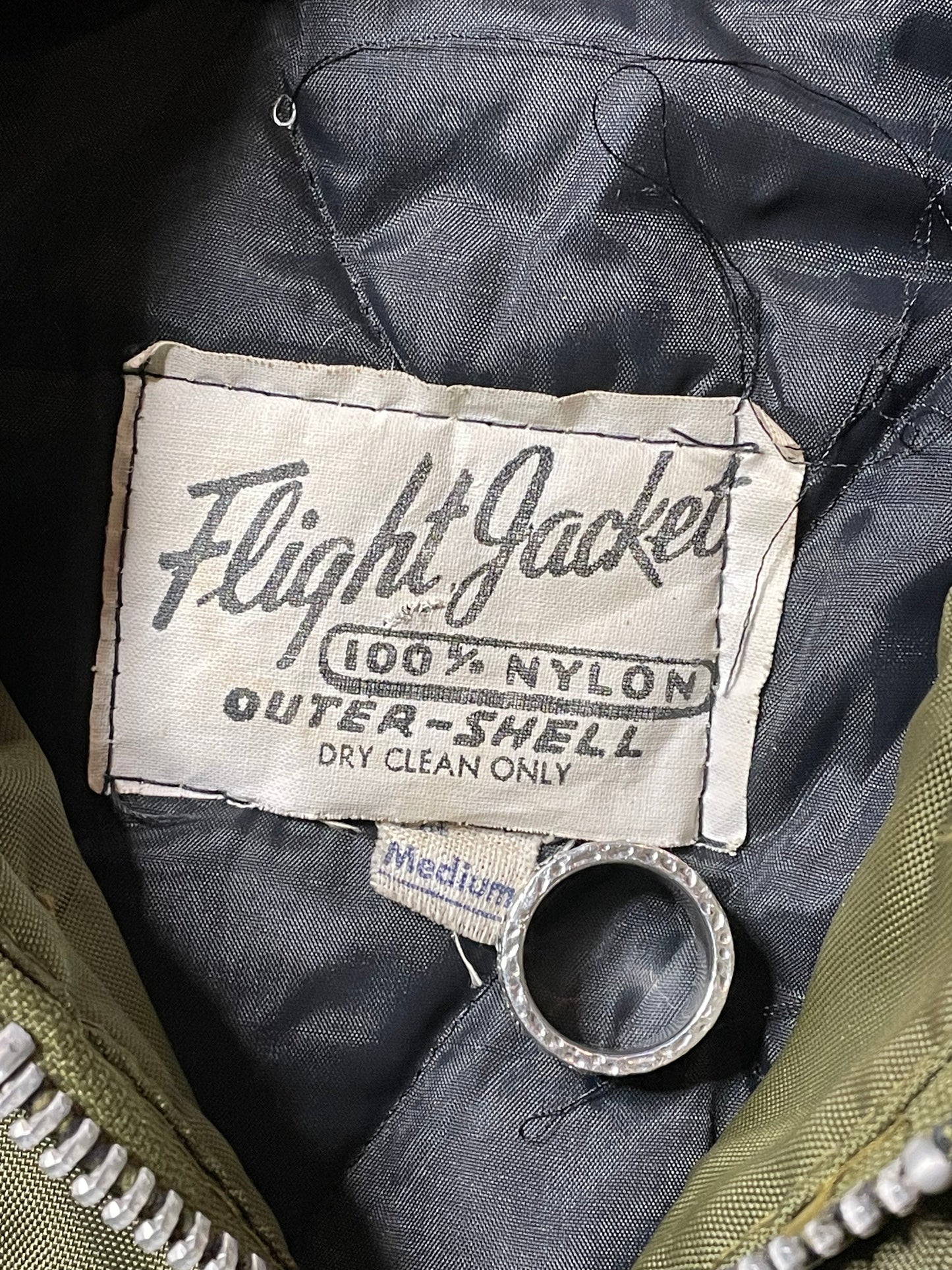 Vintage Military Butterfly Hood Flight Jacket