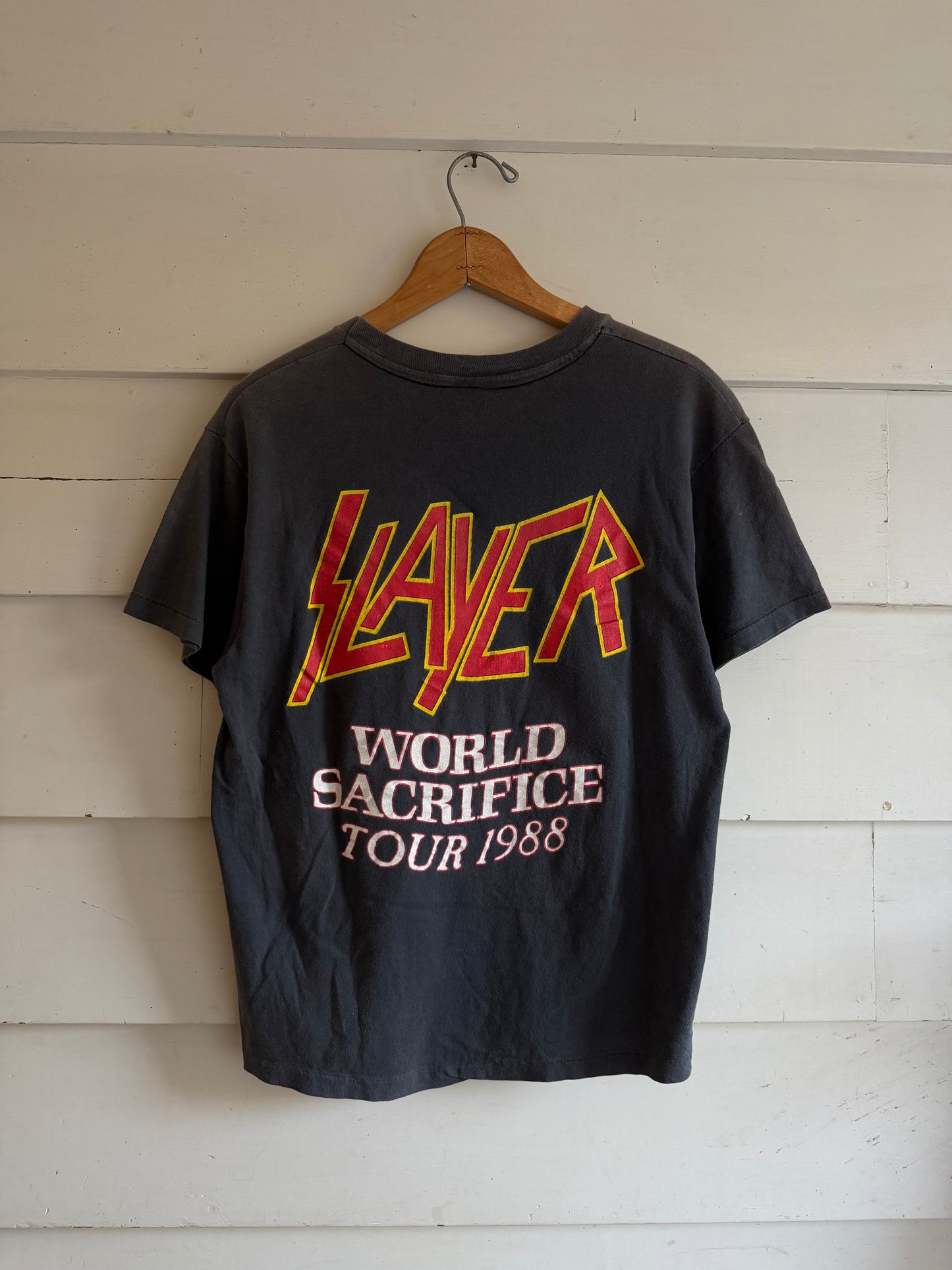 Vintage 1988 Slayer World Sacrifice Tour Tee